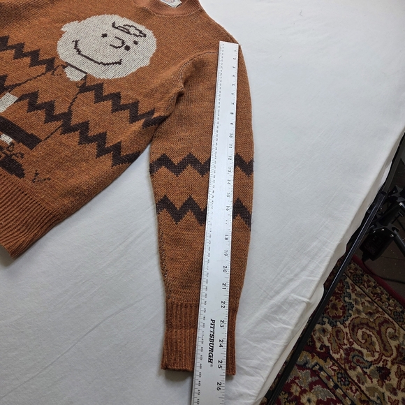 Vintage 70s Peanuts Charlie Brown Sweater L Arrow World’s Greatest Knit Rare - Picture 10 of 16